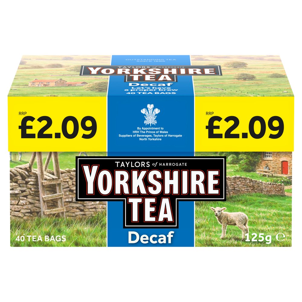 Taylors of Harrogate Yorkshire Tea Decaf 40 Tea Bags 125g (40s × 5 × 1)