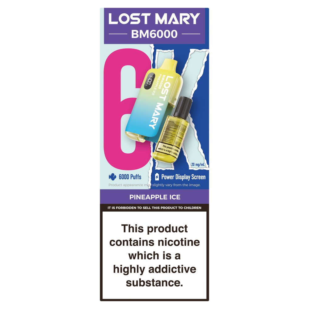 Lost Mary BM6000 Pineapple Ice (12ml × 5 × 1)