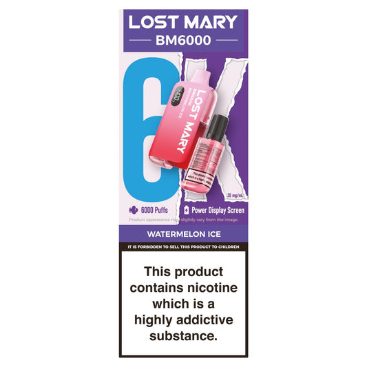 Lost Mary BM6000 Watermelon Ice (12ml × 5 × 1)