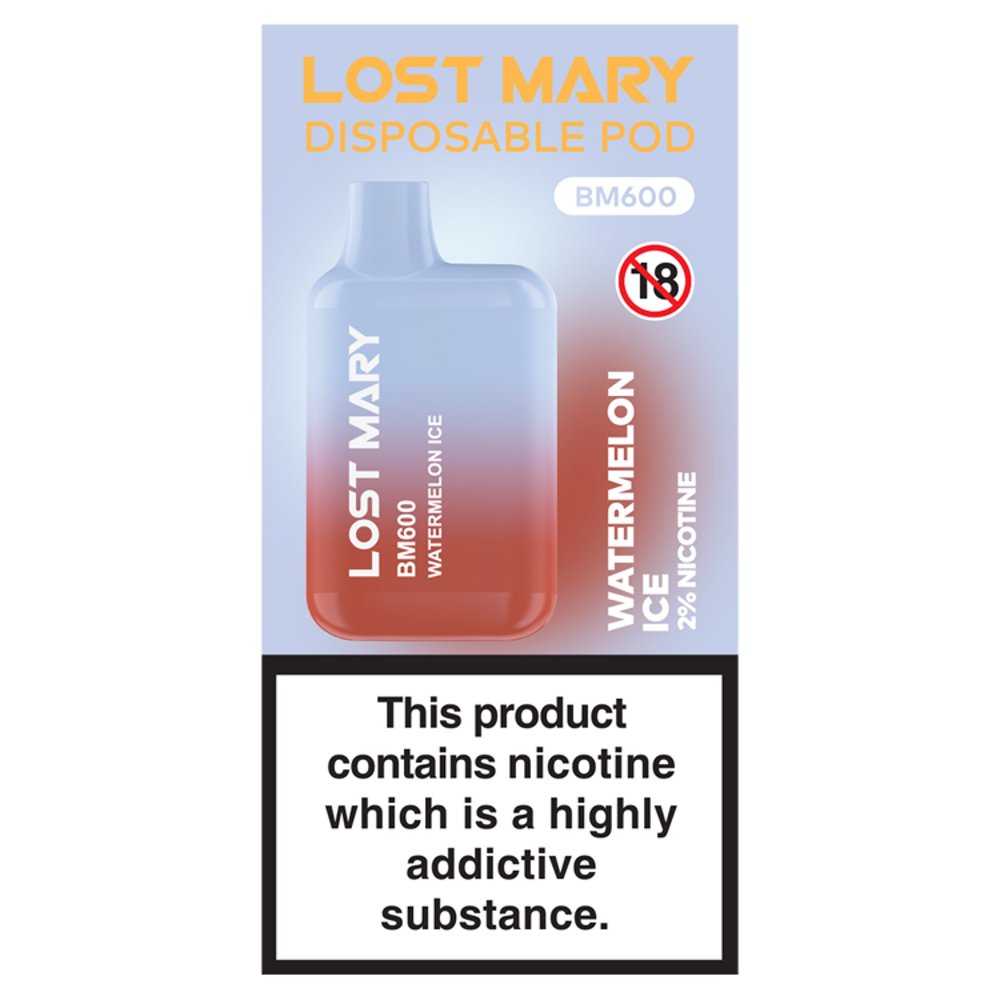 Lost Mary Disposable Pod BM600 Watermelon Ice (2ml × 10 × 1)