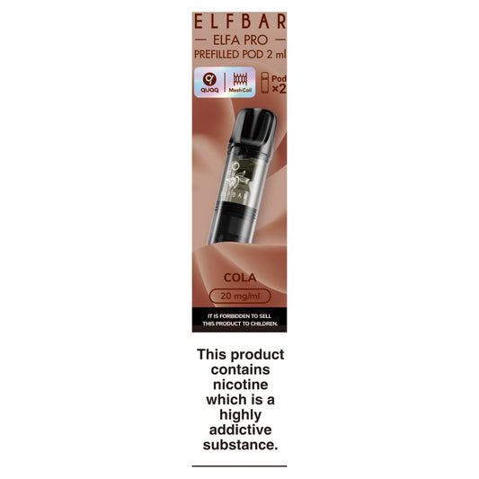 Elfbar 2 Elfa Pro Prefilled Pod Cola (2s × 10 × 1)