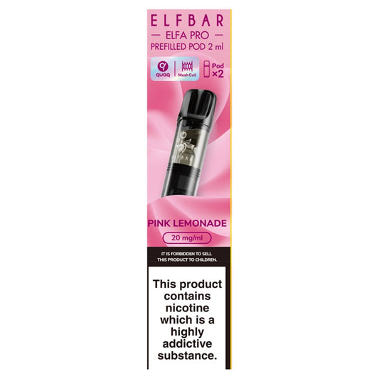 Elfbar Elfa Pro 2 Pink Lemonade Prefilled Pod (L2s × 10 × 1)