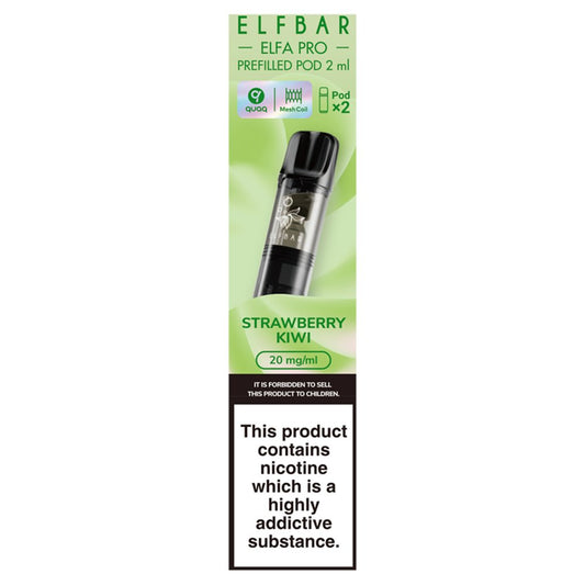 Elfbar Elfa Pro 2 Strawberry Kiwi Prefilled Pod (2s × 10 × 1)