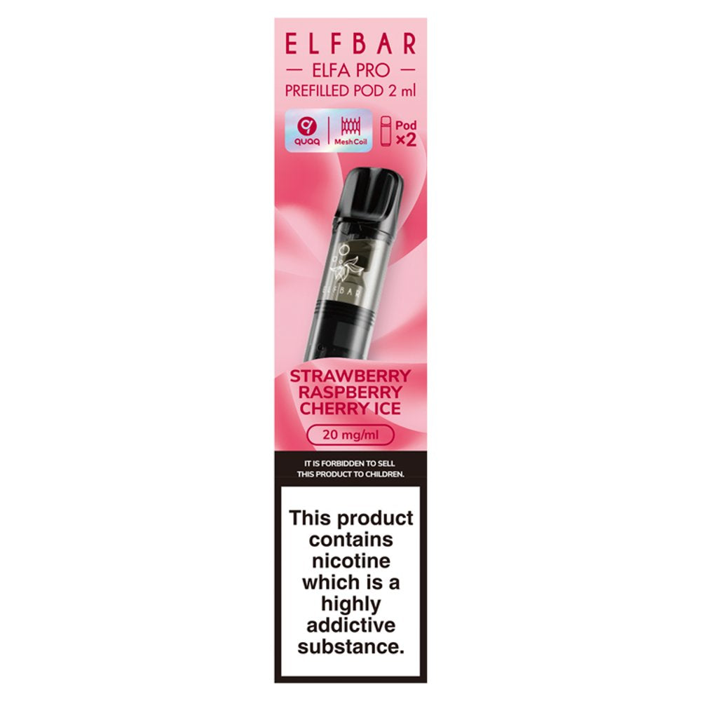 Elfbar Strawberry Raspberry Cherry Ice Prefilled Pod (2s × 10 × 1)