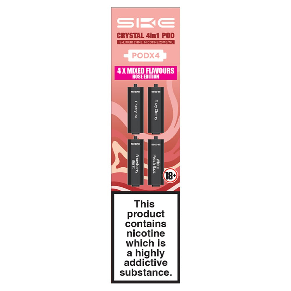 SKE Crystal 4in1 Pod Mixed Flavours Rose Edition (2ml × 10 × 1)