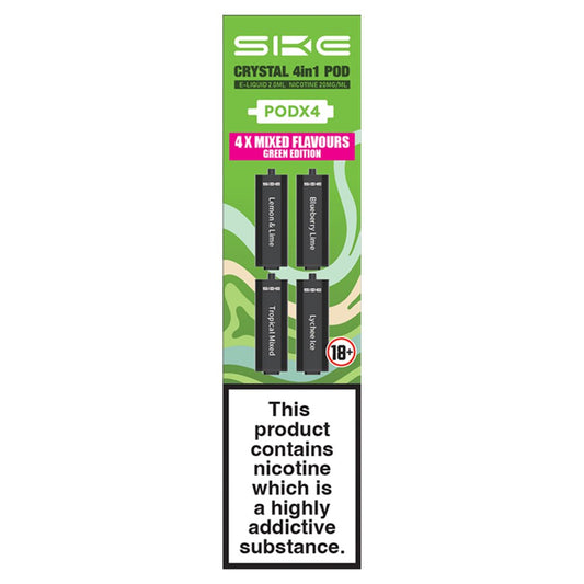 SKE Crystal 4in1 Pod Mixed Flavours Green Edition (2ml × 10 × 1)