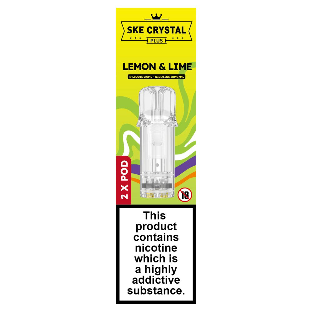 SKE Crystal Plus Lemon & Lime 2 Pod (20Mg × 10 × 1)