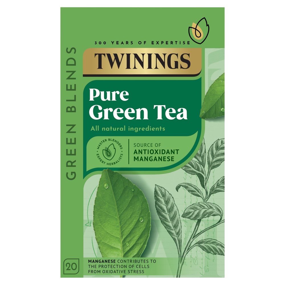 Twinings Pure Green Tea 20 Tea Bags 50g (20s × 4 × 1)