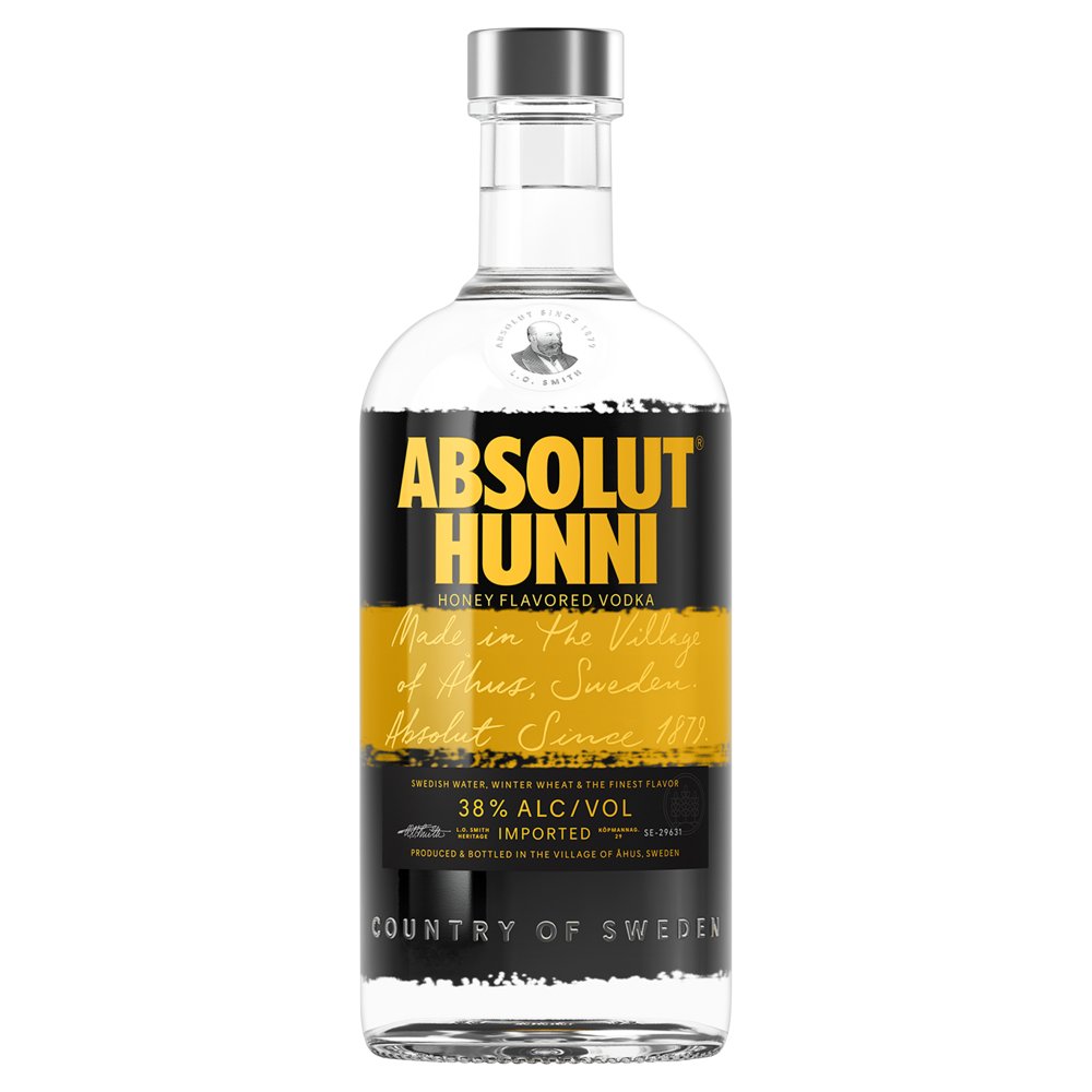 Absolut Hunni Honey Flavoured Vodka 700ml (70Cl × 6)