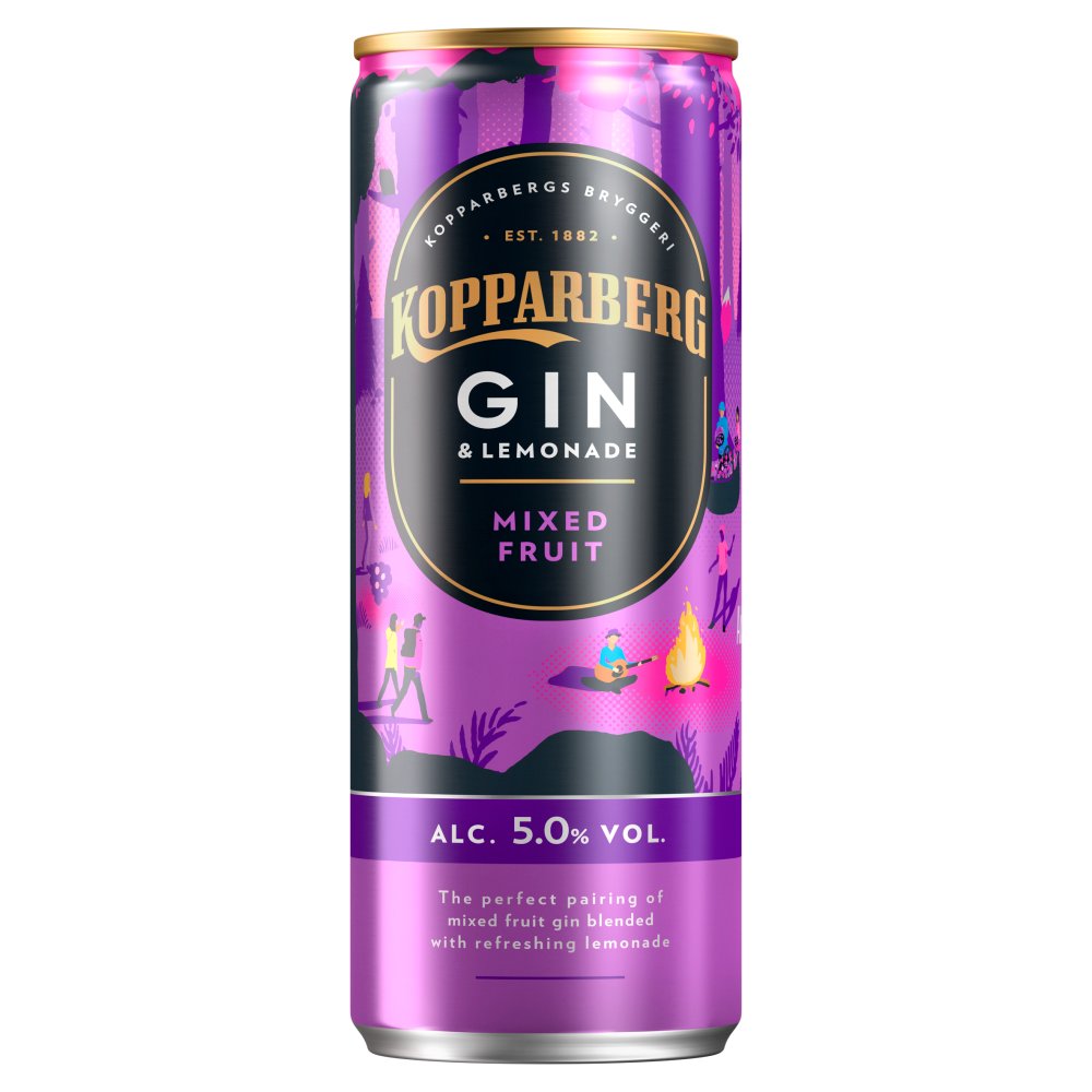 Kopparberg Mixed Fruit Gin & Lemonade 250ml (250ml × 12 × 1)