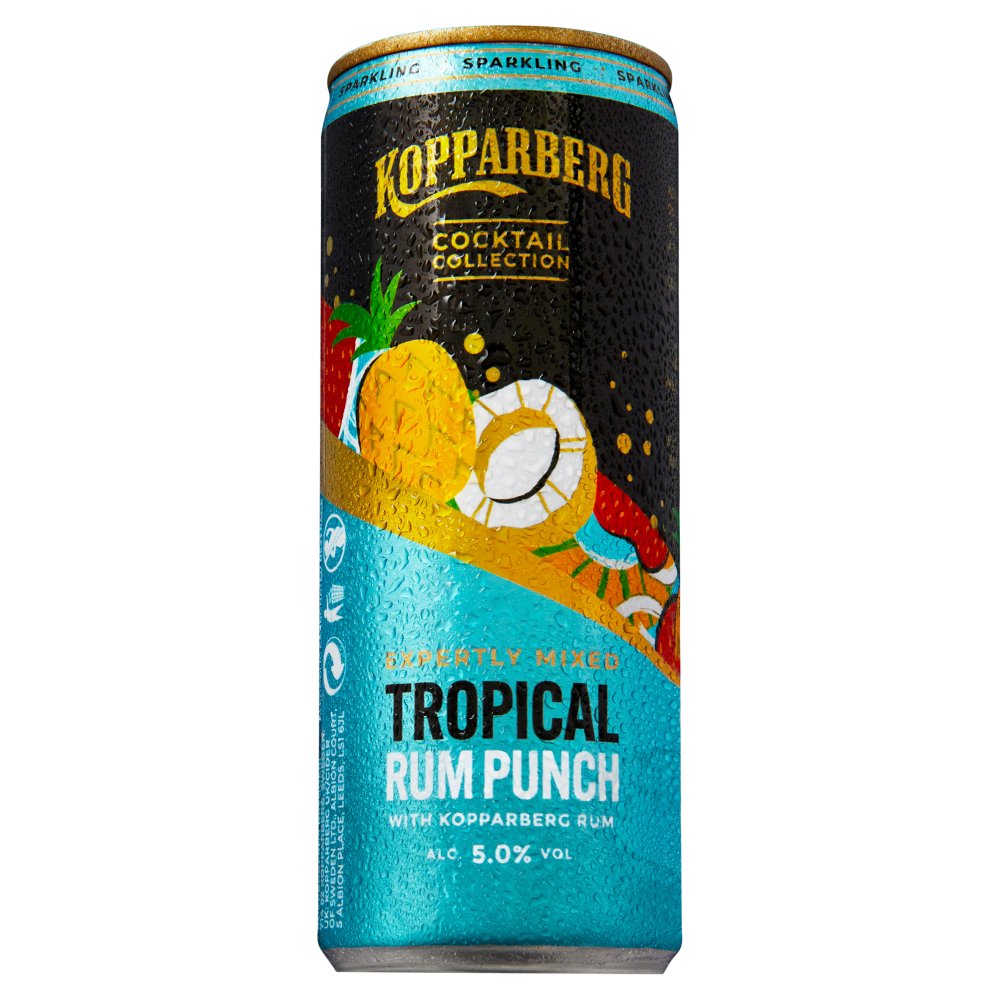 Kopparberg Cocktail Collection Sparkling Tropical Rum Punch 200ml (250ml × 12 × 1)