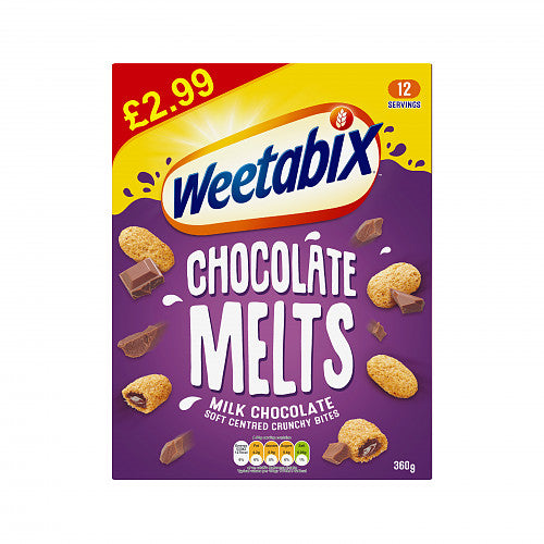 Weetabix Milk Chocolate Melts Case  PMP £2.99 (360g × 6 × 1)