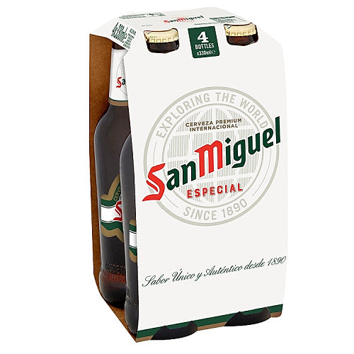 San Miguel Premium Lager Beer Bottles (330ml × 6 × 1)