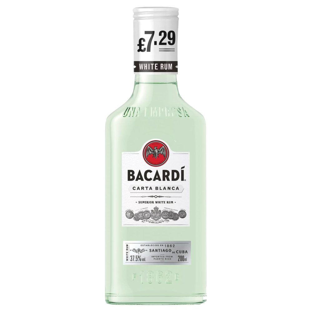 BACARDÍ Carta Blanca Superior White Rum, 20cl (20Cl × 12)