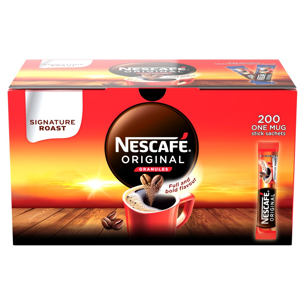 NESCAFE Original Instant Coffee Sachets - 200 x 1.8g Sticks (200s × 1)