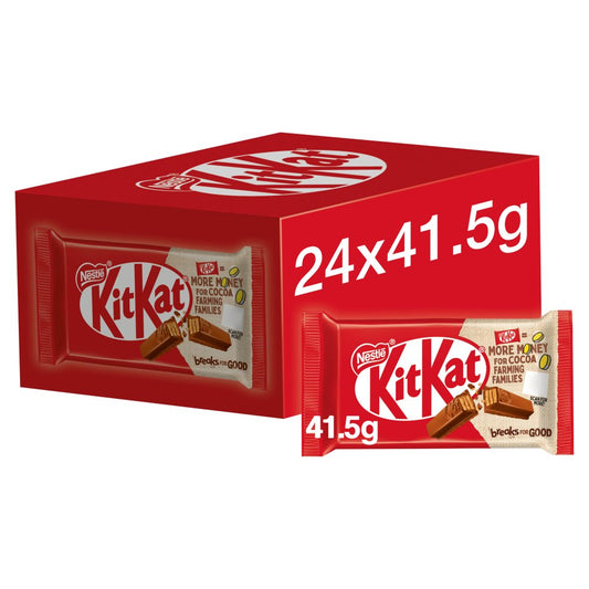 KitKat 4 Finger Milk Chocolate Biscuit Bar (Sgl × 24 × 1)