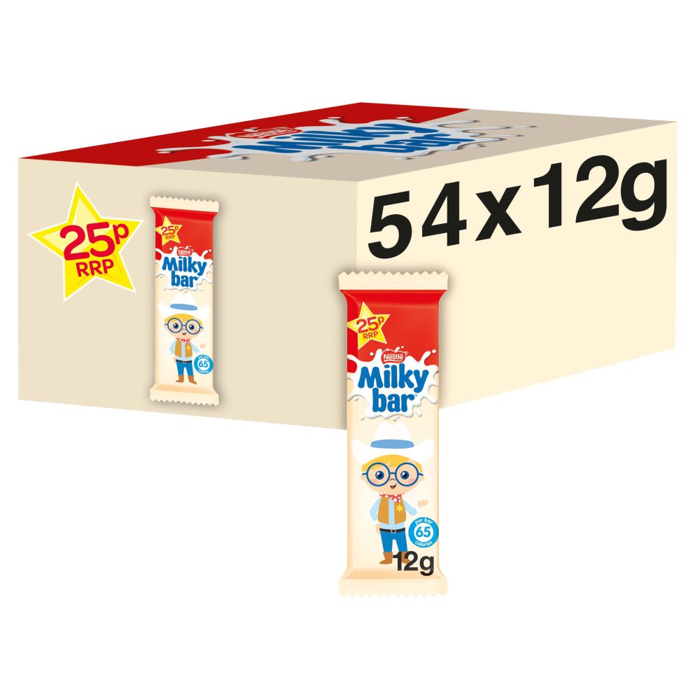 Milkybar Kid White Chocolate Bar  PMP 25p (Bar × 54 × 1)