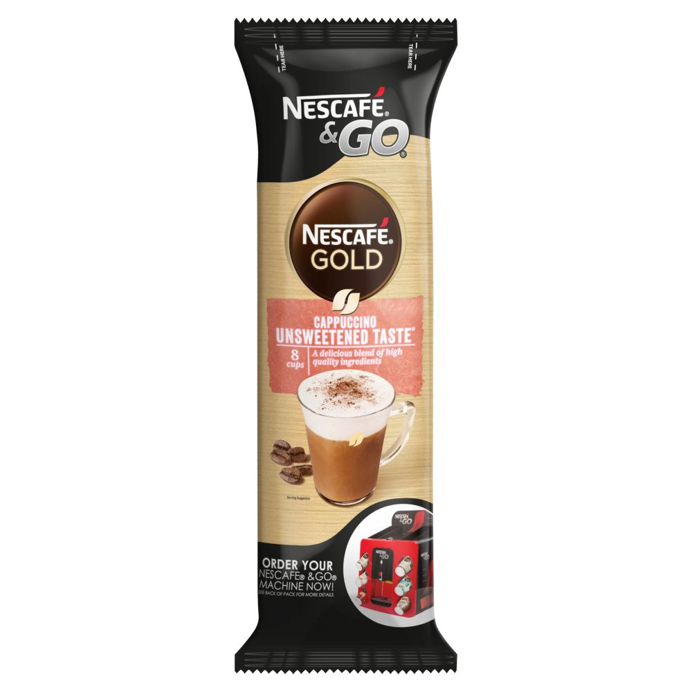 Nescafé & Go Gold Cappuccino Unsweetened Taste 8 x 17.5g (8s × 12)