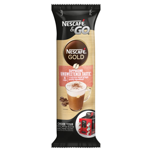 Nescafé & Go Gold Cappuccino Unsweetened Taste 8 x 17.5g (8s × 12)