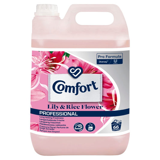 Comfort Professional Formula Lily & Rice Flower Fabric Softener   (5Ltr × 1)