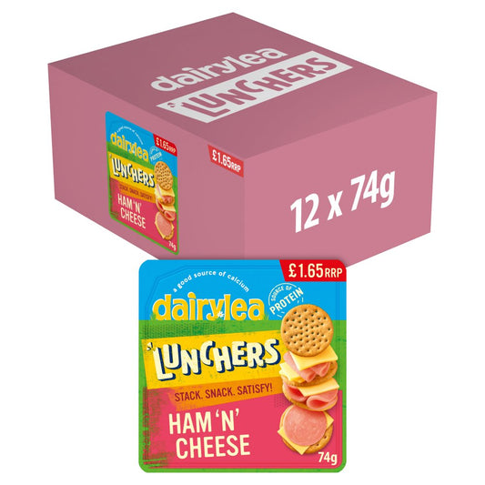 Dairylea Lunchers Ham 'N' Cheese £1.PMP (74g × 12)