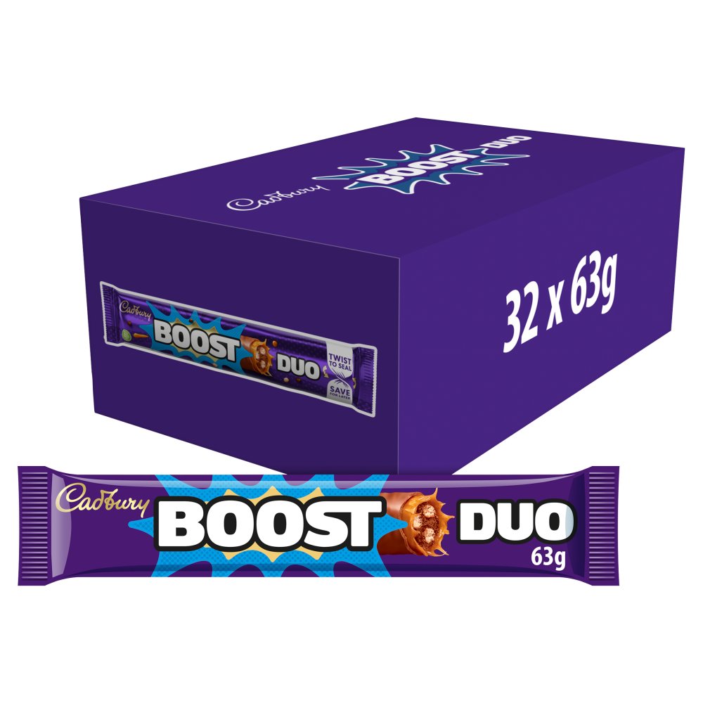 Cadbury Boost Duo Chocolate Bar (63g × 32 × 1)