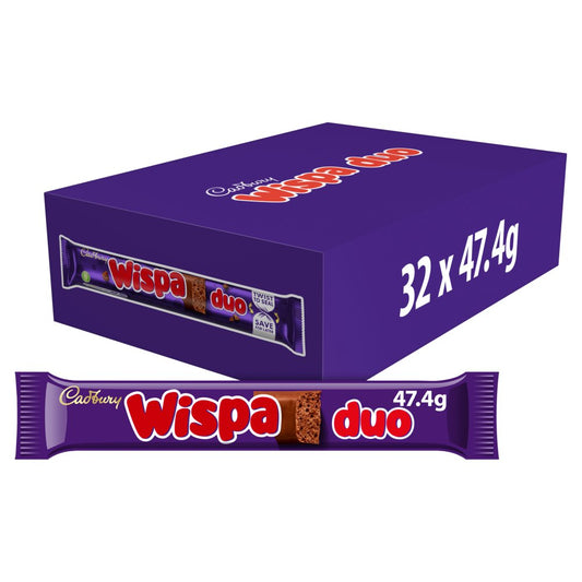 Cadbury Wispa Duo Chocolate Bar (47g × 32 × 1)