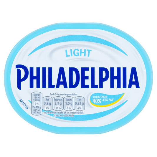 Philadelphia Light Low Fat Soft Cream Cheese (165g × 10)