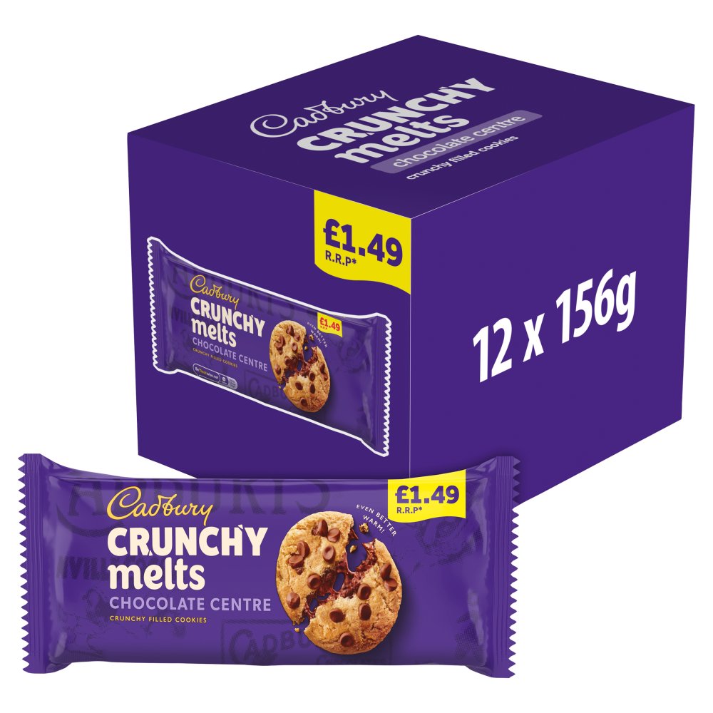 Cadbury Crunchy Melts Chocolate Chip Cookies £1.49 PMP (156g × 12 × 1)