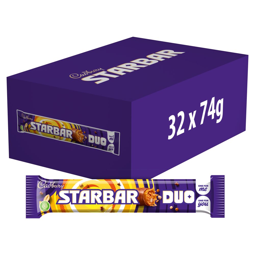 Cadbury Starbar Duo Chocolate Bar (74g × 32 × 1)