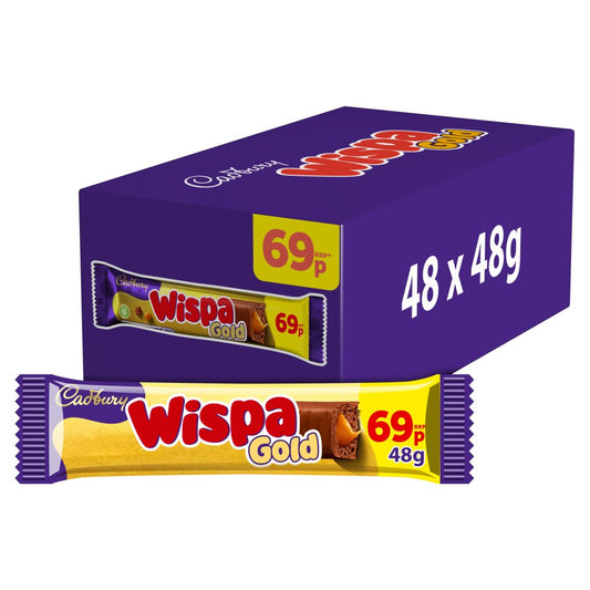 Cadbury Wispa Gold Chocolate Bar 69p PMP (48g × 48 × 1)