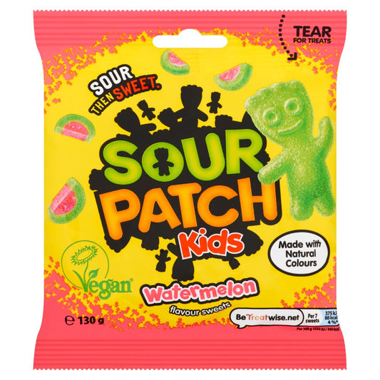 Sour Patch Kids Watermelon Flavour Sweets (130g × 10 × 1)
