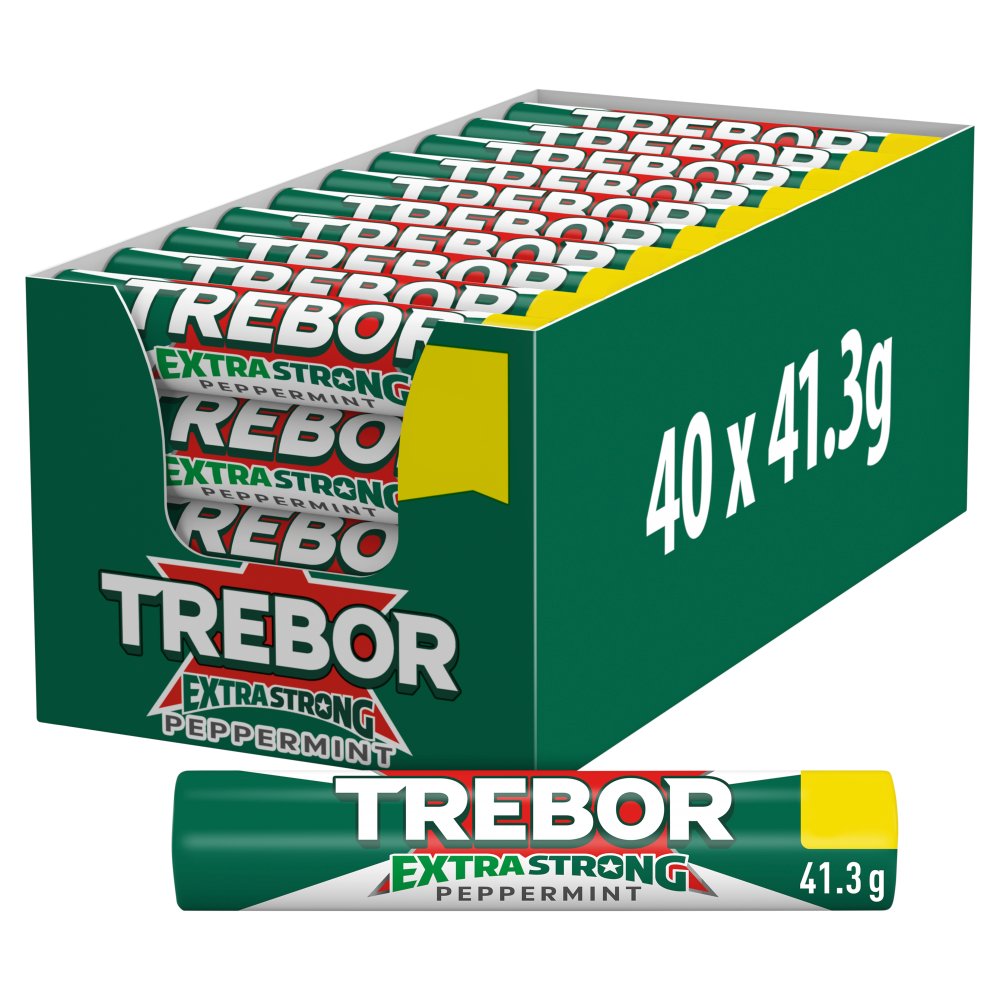 Trebor Extra Strong Peppermint Mints Roll 69p PMP (Roll × 40 × 1)