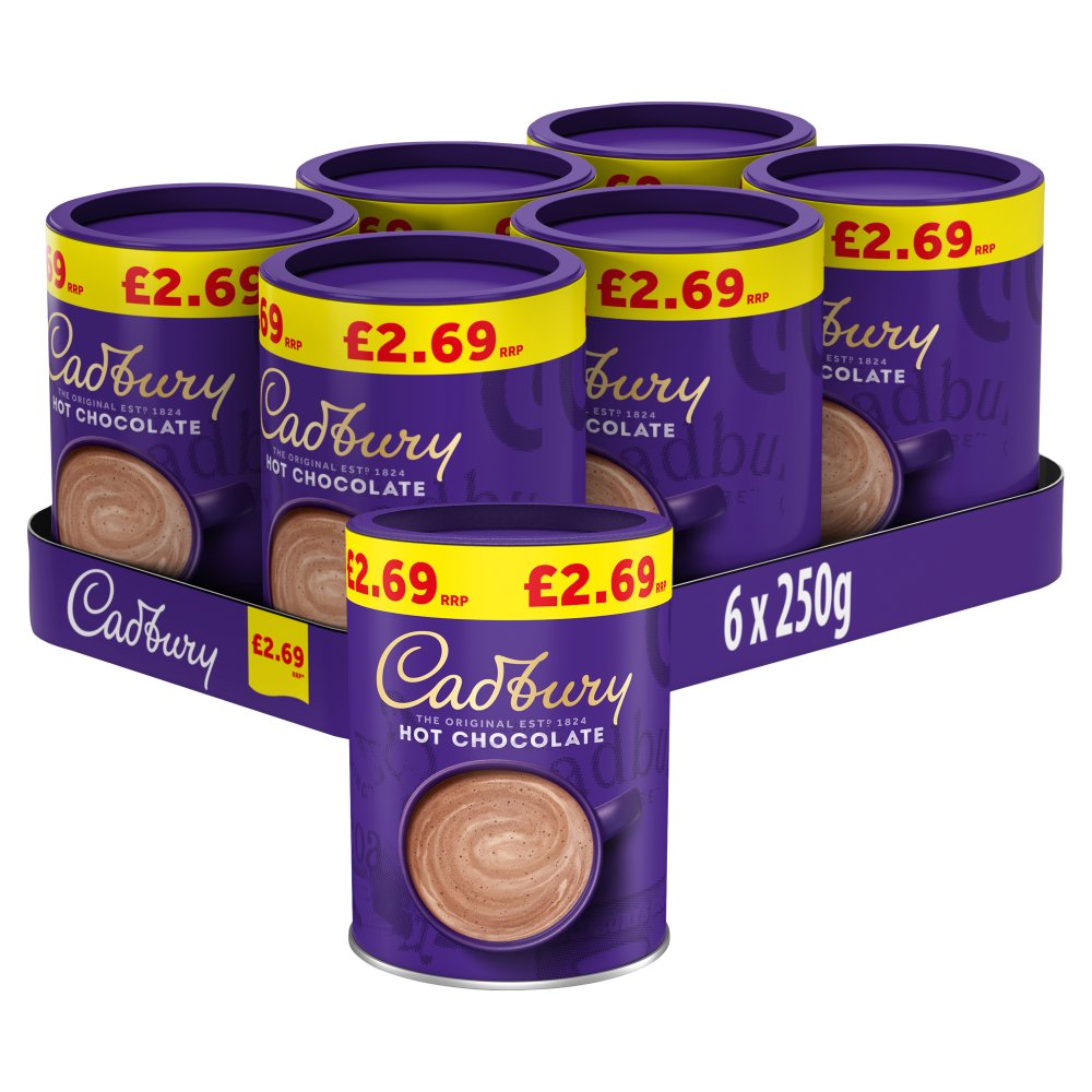 Cadbury Original Drinking Hot Chocolate £2.69 PMP 250g (250g × 6 × 1)