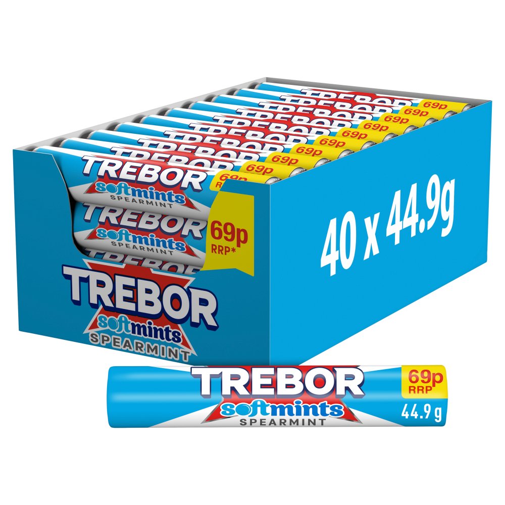 Trebor Softmints Spearmint Mints Roll 69p PMP (Roll × 40 × 1)