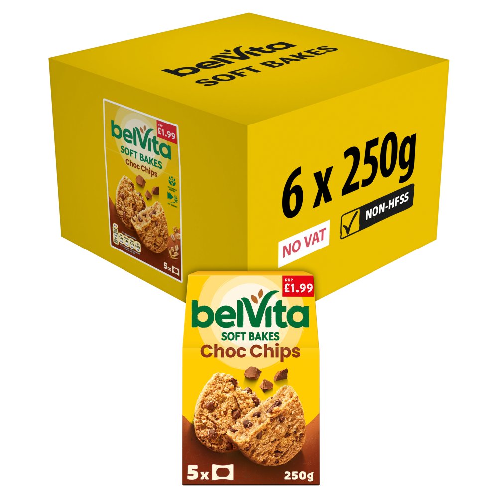 Belvita Breakfast Biscuits Soft Bakes Choc Chips £1.99 PMP (250g × 6 × 1)