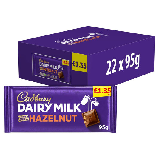 Cadbury Dairy Milk Chopped Nut Chocolate Bar £1.35 PMP (95g × 22 × 1)