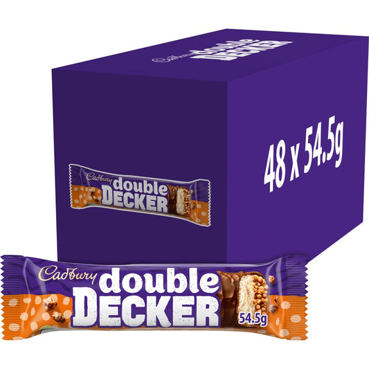 Cadbury Double Decker Chocolate Bar (55g × 48 × 1)