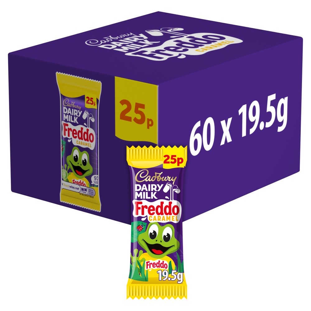 Cadbury Dairy Milk Freddo Caramel Chocolate Bar 25p PMP (Sgl × 60 × 1)