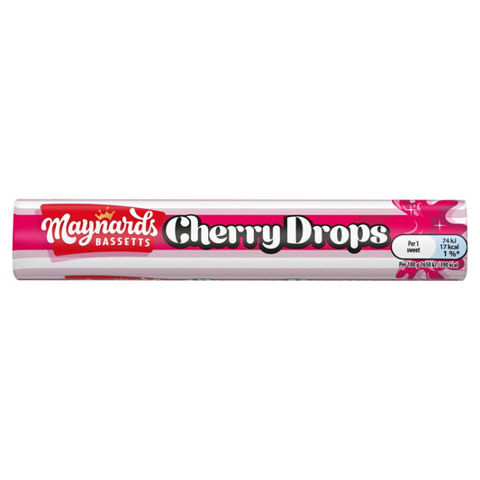 Maynards Bassetts Cherry Drops (Roll × 40 × 6)