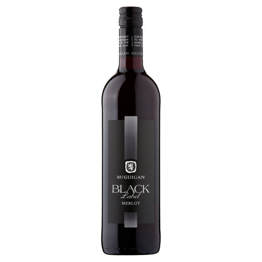 McGuigan Black Label Merlot Australian Red Wine 75cl (75Cl x 6)