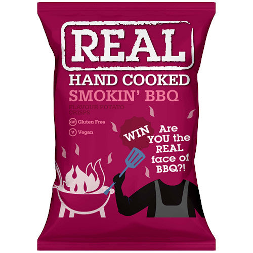 Real Hand Cooked Smokin' BBQ Flavour Potato Crisps (35g × 24 × 1)