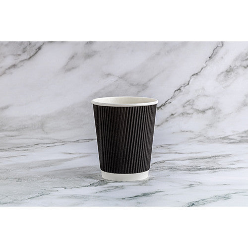H-P Ripple Cup Black 8Oz (25s × 20)