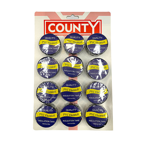 County Black Pvc Tape (Std × 12 × 1)