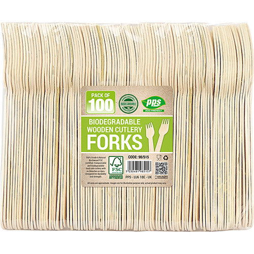 Pps Wooden Fork (100s × 10)