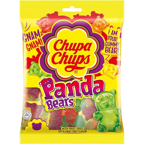 CHUPA CHUPS JELLY ASSORTED FRUITY FLAVORS PANDA BEAR