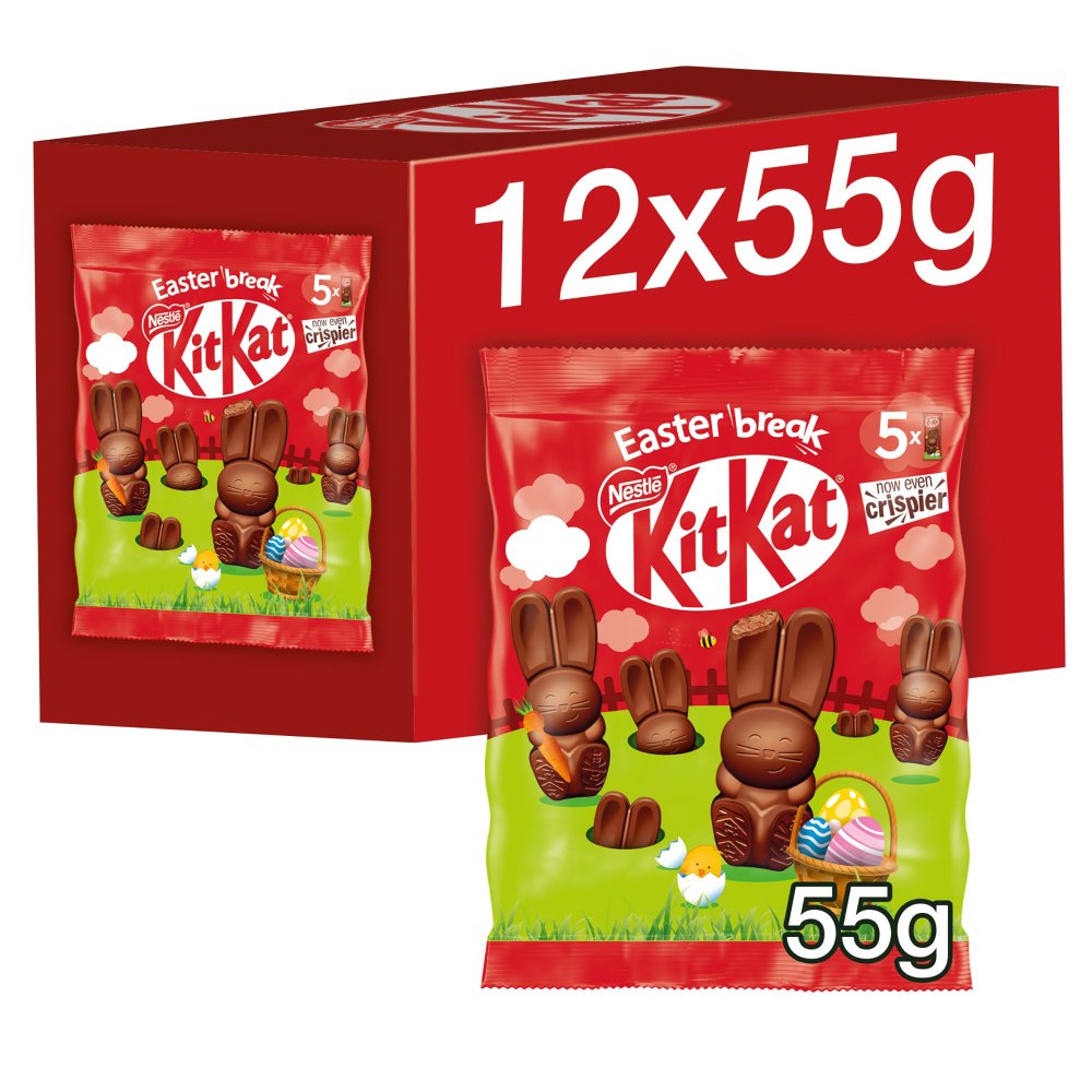 Kit Kat Bunny Milk Chocolate Easter Figure Sharing Bag (55g × 12 × 1)