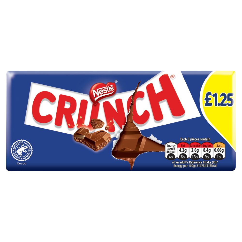 Crunch Milk Chocolate Sharing Bar  PMP £1.25 (Std × 16 × 1)