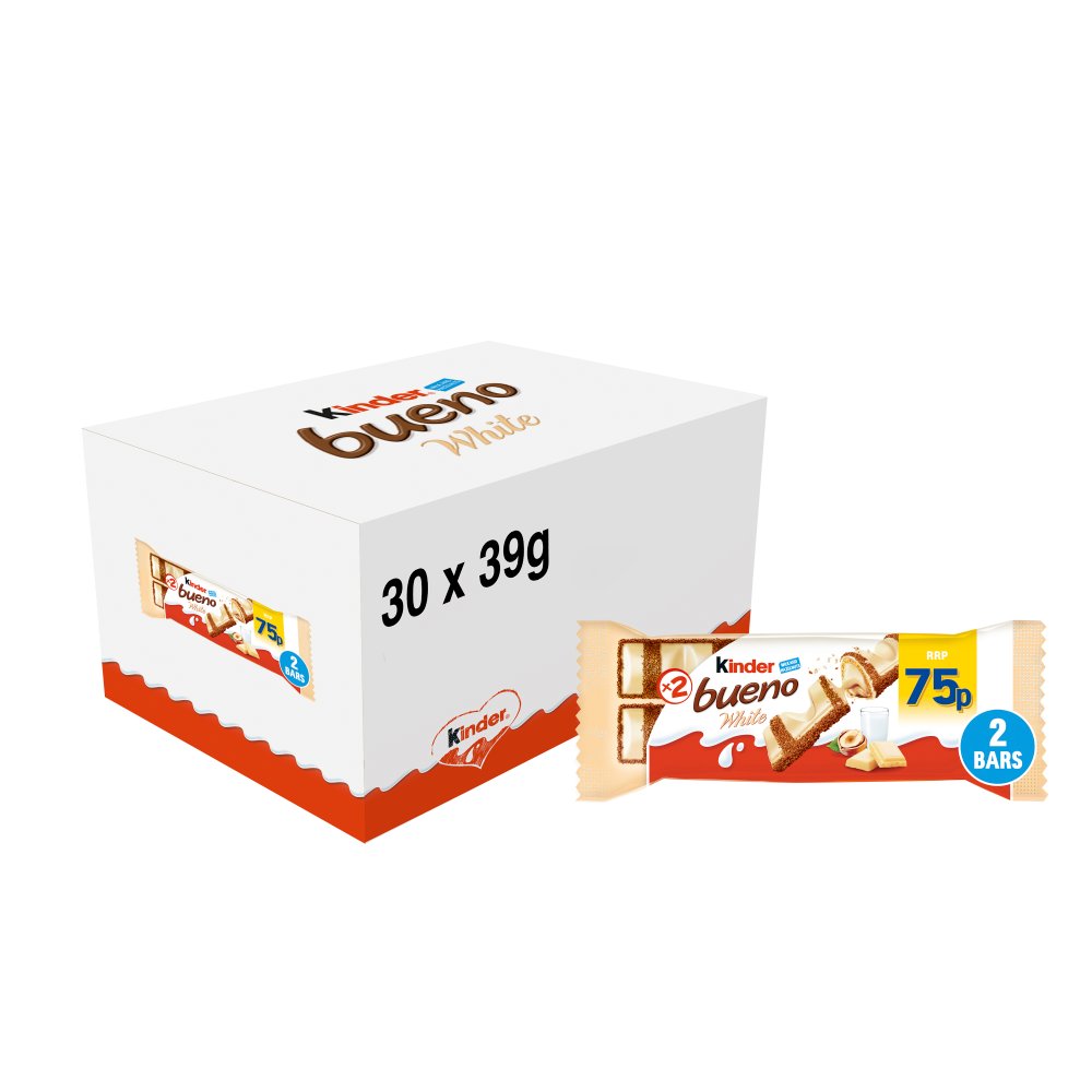 Kinder Bueno White Milk and Hazelnuts (Sgl × 30 × 1)