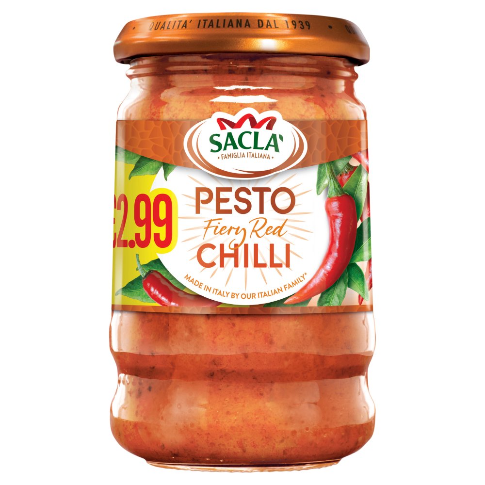 Sacla' Pesto Fiery Red Chilli (190g × 6 × 1)